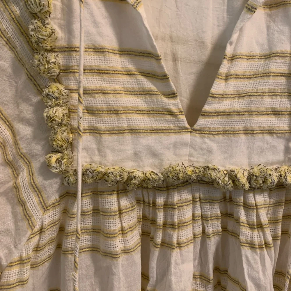 Zimmermann White And Yellow Tassel Blouse 1/Small - Picture 4 of 7